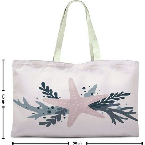 Sac Shopping - Tote Bag Coton 50x40 Cm Manches Longues - Sac Réutilisable Courses Épicerie - 1 Pièce (1/2)