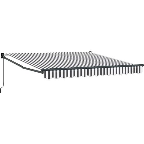 Maison Exclusive - Markise Einziehbar Anthrazit und Weiß 3x2,5 m