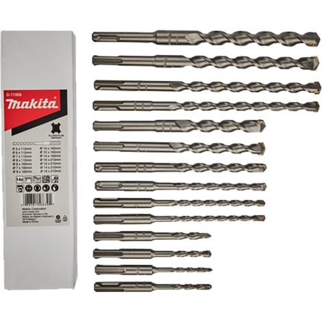 Makita Brocas SDS-Plus Plateadas Juego 14 piezas