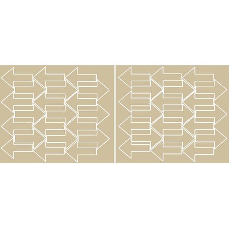 Adesivi a forma di freccia, 7x4,5 cm, 42 pezzi, beige lucidi.