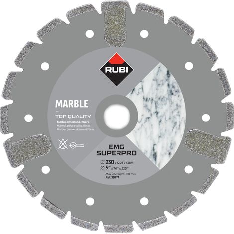 Disque diamant marbre ÉLECTRODÉPOSÉ - EMG RUBI  230 mm