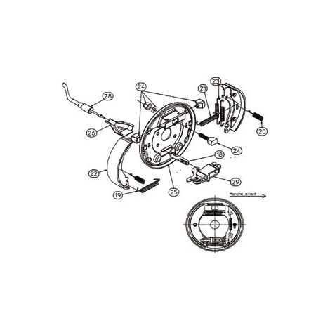 Maxter – Mâchoires de frein moto RTN/GOETT – Kit pour essieu 300/900 KG – Perçage 4T115/4T130 – Moyeu 1640