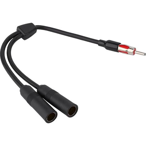 2 Femelle à 1 Mâle Câble Audio D'antenne de Voiture, Câbles en Y D'extension D'antenne Séparateur Adaptateur pour Autoradio, Antenne de Voiture Radio Stéréo Convertisseur Splitter Câble