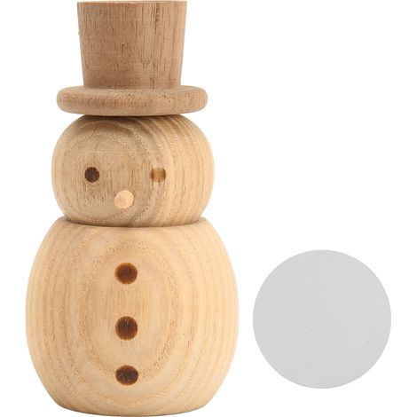 Diffuseur d'huiles essentielles en bois forme bonhomme de neige, sans eau ni feu, portable pour voiture et bureau (1/5)