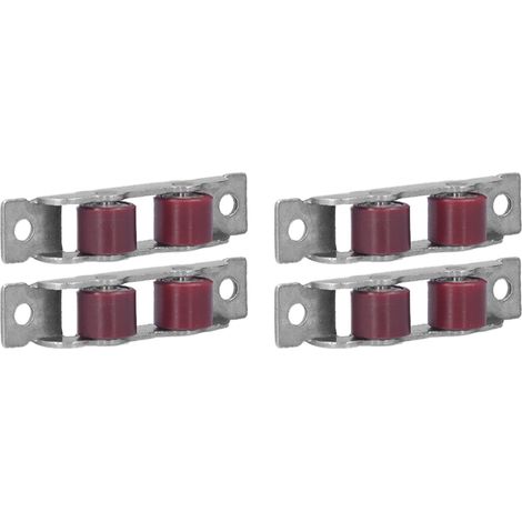 Poulie de fenêtre Push Pull avec vis, matériel de rouleau de porte coulissante à Double roue, 4 jeux (1/5)