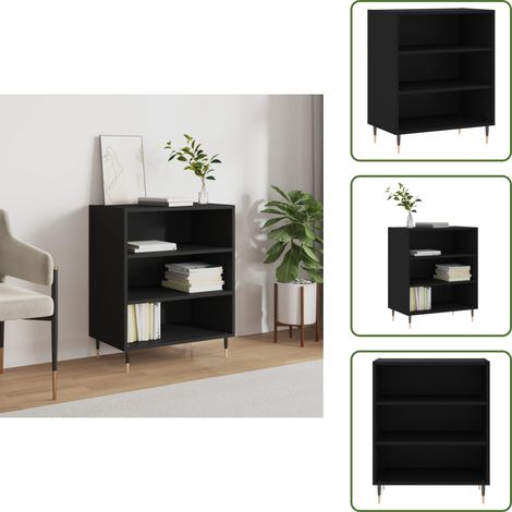 Buffet noir 57x35x70 cm bois d’ingénierie - Buffet Noir - Buffet Design - Armoire De Rangement - Meuble De Rangement - Meuble Cuisine (1/5)