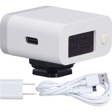 Photomètre pour appareil photo avec câble USB, prise américaine 110-240V, réflectomètre supérieur de mesure de lumière, accessoire de photographie (1/5)