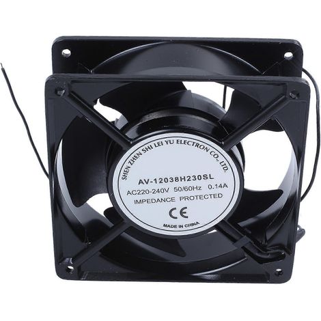 Ventilateur de refroidissement sans balais 220-240 V CA, 0,14 A, 120 mm x 120 mm x 38 mm (1/5)