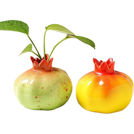 [Vase d'ornement céramique] [Main-craft] [Lot] [Pomegranate hydroponic décor] (1/5)
