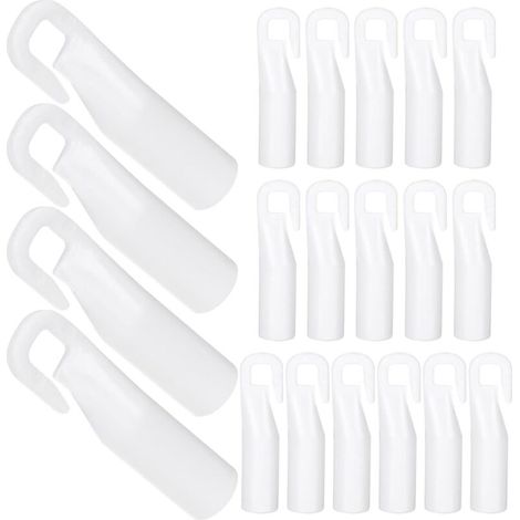 20 pezzi Mini bacchetta per tende Punta a uncino Bacchetta per tende Inclinazione Manicotto di ricambio Connettore Riparazione Inclinazione (1/4)