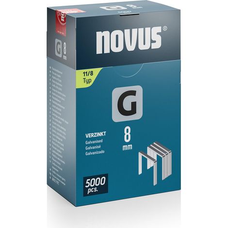 Agrafes en fil plat de type 11, longueur 8 mm, 5000 pièces (1/4)