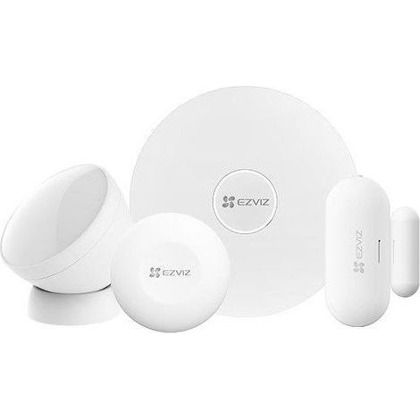 Kit de 4 détecteurs d'ouverture et de mouvement – Alimentation par batterie – Installation rapide par adhésif – Compatible avec caméras EZVIZ