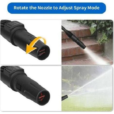 Lance pour nettoyeur haute pression Karcher K2–K7 – Buse réglable jet concentré/éventail – Laiton léger & plastique durable (1/5)