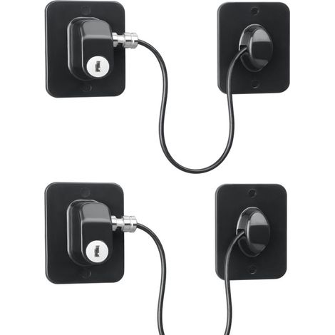 Serrure Réfrigérateur - Verrou Adhésif Avec Clés Pour Sécurité Enfant - Protection Portes Et Tiroirs - Lot De 4 (1/5)