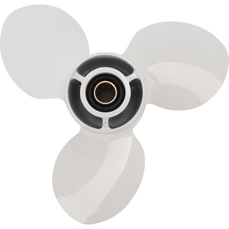 Ortviai Hélice marine 3 pales en alliage d'aluminium 9 1/4" x 10" - Référence 63V 45952 10 EL pour moteurs hors-bord Yamaha 9,9 à 20 HP (1/5)