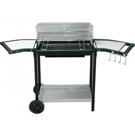 Barbecue Double Grille et Repose-plats sur Roulettes (1/2)
