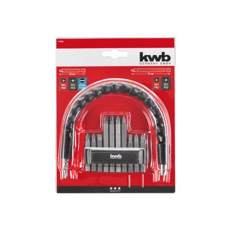 Kwb kit 11 inserti con albero flessibile by Einhell made in Germany (1/5)