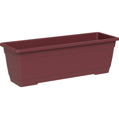 tera® Pflanzkasten BIRKA Red Grape rotbraun rechteckig 60 cm - Kunststoff