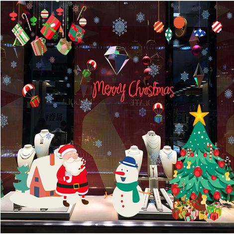 Autocollants muraux sapin de Noël, autocollants en verre, autocollants décoratifs pour la maison (1/3)