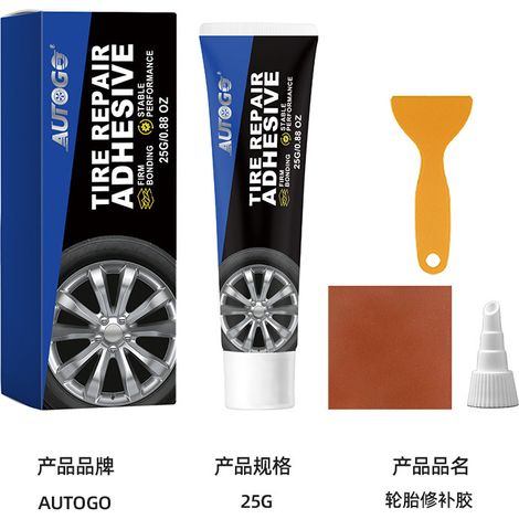 AUTOGO tire repair adhesive for damaged tires and cracks, a bestseller for tire sidewalls. (1/5)