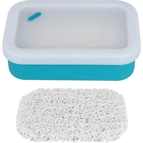 Porte-Savon de Voyage : compact, portable, en silicone anti-fuite, avec couche de drainage et couvercle. Idéal pour voyages, - Vert (1/5)