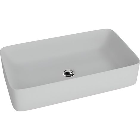 Vasque à poser LAVITA Vasque à poser élégante et compacteProduit en porcelaine de haute qualité rectangulaire 60,5x34x11 cm  Grau