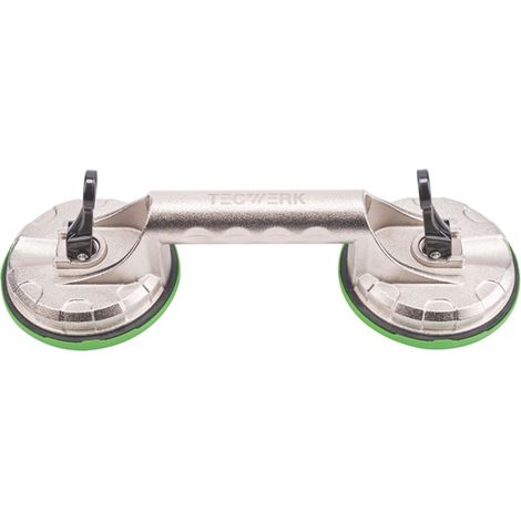 TECWERK Saugheber Trgf.80kg Kopf-D.118mm 2 Köpfe Alu TECWERK