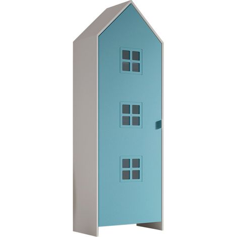 Armoire 1 porte Vipack Bruges Bleu (1/4)