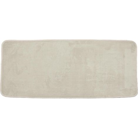 Tapis de Bain Microfibre "Vitamine" 50x120cm Taupe (1/2)