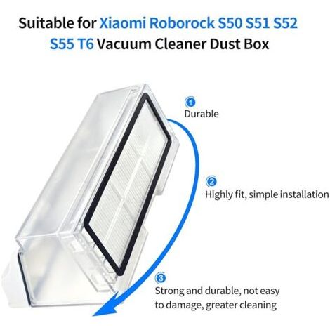 FOREHILL Staubauffangbox für Xiaomi Roborock S50 S51 S52 S55 T6 Staubsauger (1/4)