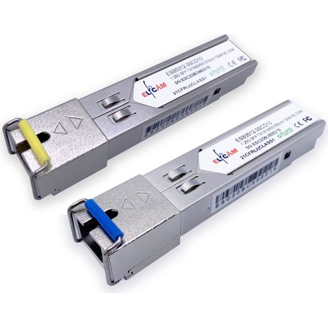 Elfcam SFP BIDI Module 2er-Pack – 1,25 Gbps SC SM, DDM, 10 km, TX1310/RX1550 & TX1550/RX1310 (1/5)