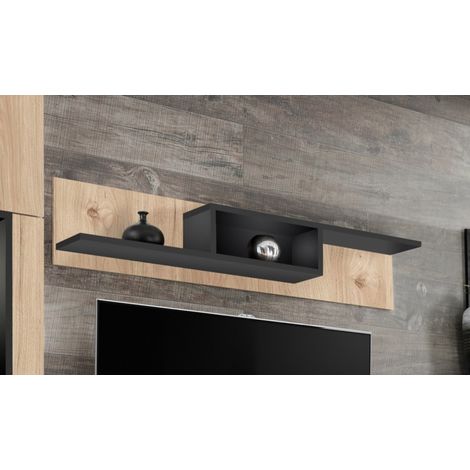 Étagère murale "Cross" - Noir/Beige - L 150 x H 30 x P 20 cm - Livraison gratuite (1/2)