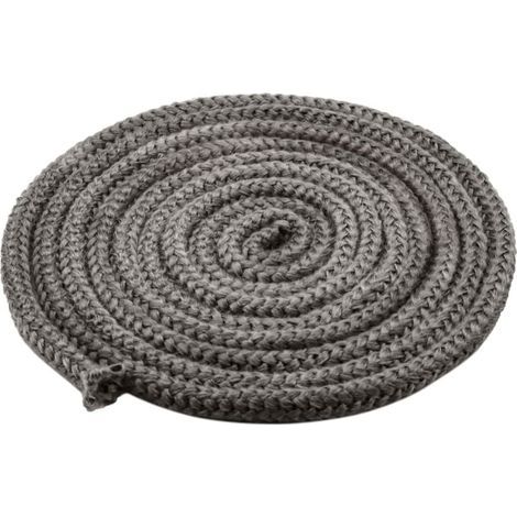 Joint de Cheminée Porte de Poêle Cordon 10 mm x 4 m, Corde Ignifuge en Fibre de Verre pour poêle, cheminée, Four, chaudière, résistant jusqu'à 450-550 ℃，noir (1/4)