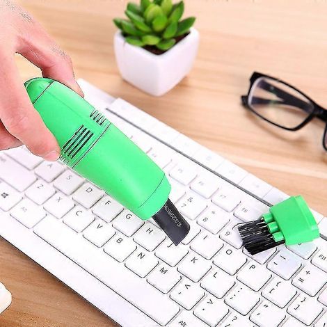 Tragbarer Autostaubsauger mit hoher Saugkraft, in verschiedenen Farben erhältlich. Miniatur-Tastaturstaubsauger, tragbarer Mini-Laptop (grün).