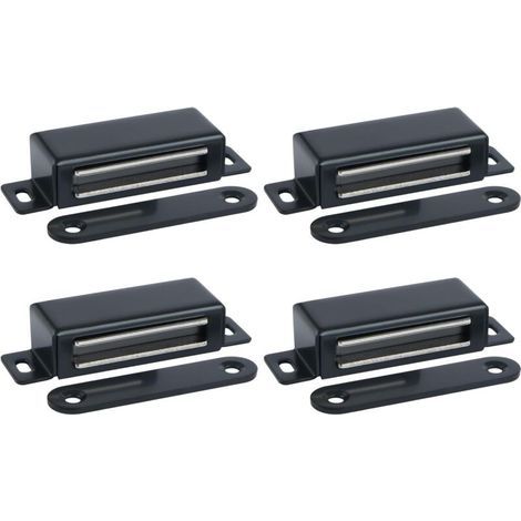 4 Pièces Aimant Porte Placard 7 CM pour Porte de Placard de Cuisine, Loquet de Porte Magnétique Aimant Meuble Fermeture pour Tiroir, Armoire, en Acier Inoxydable (1/4)