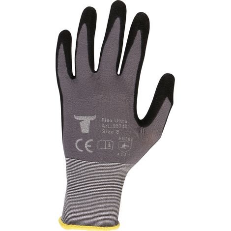 STIER Montagehandschuhe Flex Ultra, 12 Paar, Größe 9, Nitrilbeschichtung, atmungsaktiv, wasserabweisend, optimales Tastgefühl, griffsicher, hohe Abriebfestigkeit