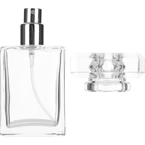 Flacon vaporisateur de parfum en verre vide de 30 ml, format voyage, réutilisable, transparent (1/5)
