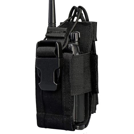 Étui tactique pour talkie-walkie - Noir-AquaForge (1/4)