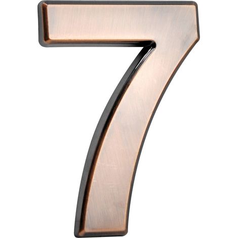 Nummer MagicHome "7", Hausnummer, mit Klebeband, bronze, beschreibend, 70x100 mm, ABS