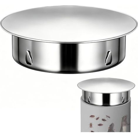 Couvercle pour Trou de Cheminée 150 MM, Couvercle de Cheminée pour Tuyau de Poêle en Acier Inoxydable Ø 150mm, Tampon d’Obturation pour Conduit de Cheminée, Couvre-Tuyau de Cheminée (1/5)