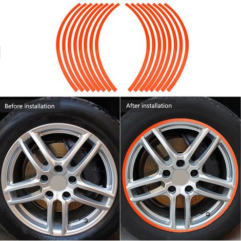 Universelles reflektierendes Klebeband für Auto- und Motorradfelgen, 6 Farben inklusive Scharlachrot
