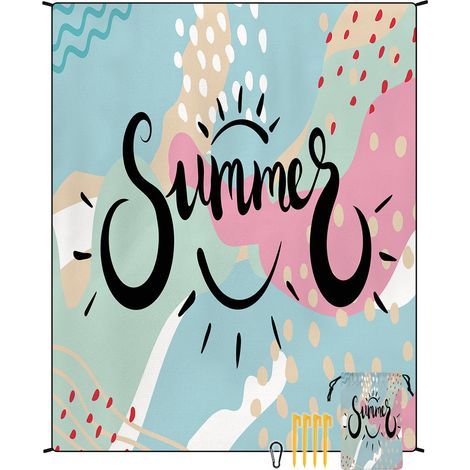 Strandmatte aus Mikrofaser im Boho-Stil, schnelltrocknend, wasser- und feuchtigkeitsabweisend, ideal für Picknicks und Camping. Strandmatte 23 (1/4)