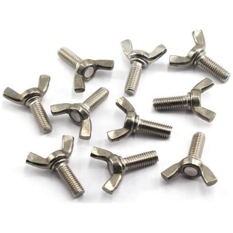 M6 304 Stainless Steel Butterfly Screw Bolts 30pcs (1/5)