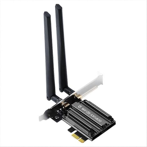 Adaptateur WiFi 6E AX5400 PCIe Bluetooth 5.3 triple bande 2,4 GHz/5 GHz 802.11AX - Récepteur sans fil MIMO pour Win10/11 (1/5)