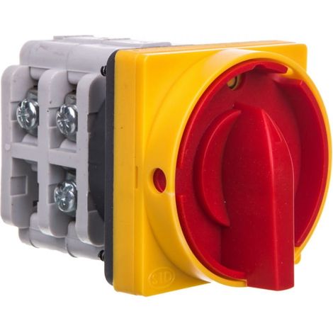 Interruptor de leva 0-1 63A 3P para montaje en panel con placa frontal, bloqueable con candado ŁUK 63-15 916358