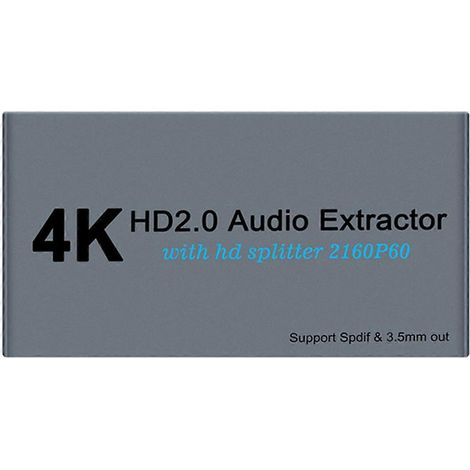 Extracteur Audio HDMI 2.0 4K 60Hz avec Sortie SPDIF et HDR, Convertisseur HDCP 2.2 Automatique 1 entrée 2 sorties (1/5)