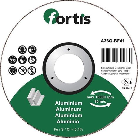 Taglio Disco Alu-Ne 115 X 10Mm Curvo Fortis