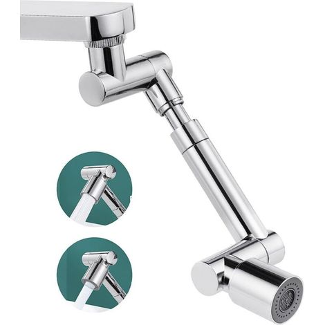 1440° Faucet Aerator, Multifunctional Faucet Extender with Telescopic Arm, 2 Modes, Universal Splash-Proof Aerator for Kitchen and Bathroom (1/5)