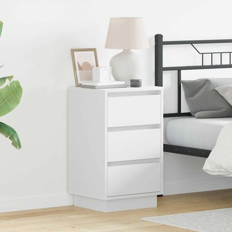 Bedside Cabinet with White 39 x 34.5 x 65 cm Engineered wood vidaXL (1/5)