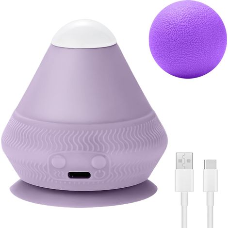 Appareil de massage électrique pour points de pression, avec ventouse chauffante et mini-balle de massage, pour soulager les douleurs et tensions musculaires. Couleur : violet. (1/5)
